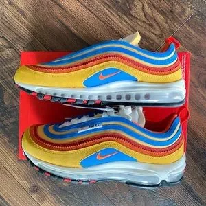 Nike | Shoes | Mens Nike Air Max 97 Se Amrc Pollenorangeblue  display picture 1